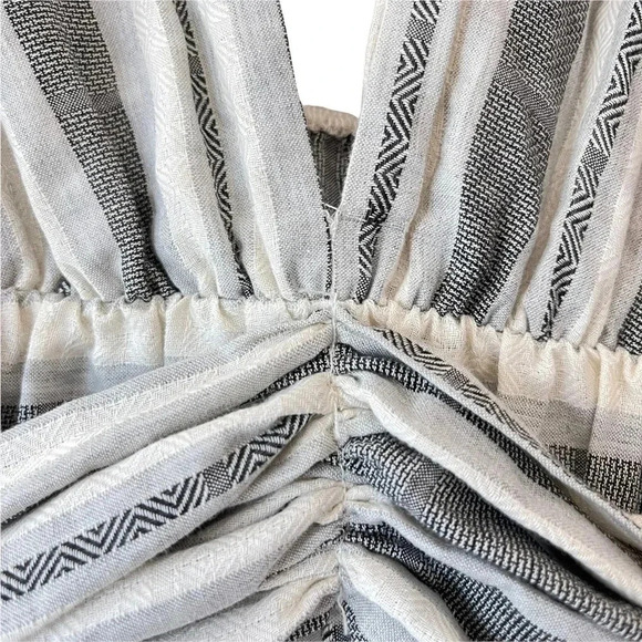 New Misa Los Angeles Stripe Black White Maxi Dress Size Large - Picture 3 of 8